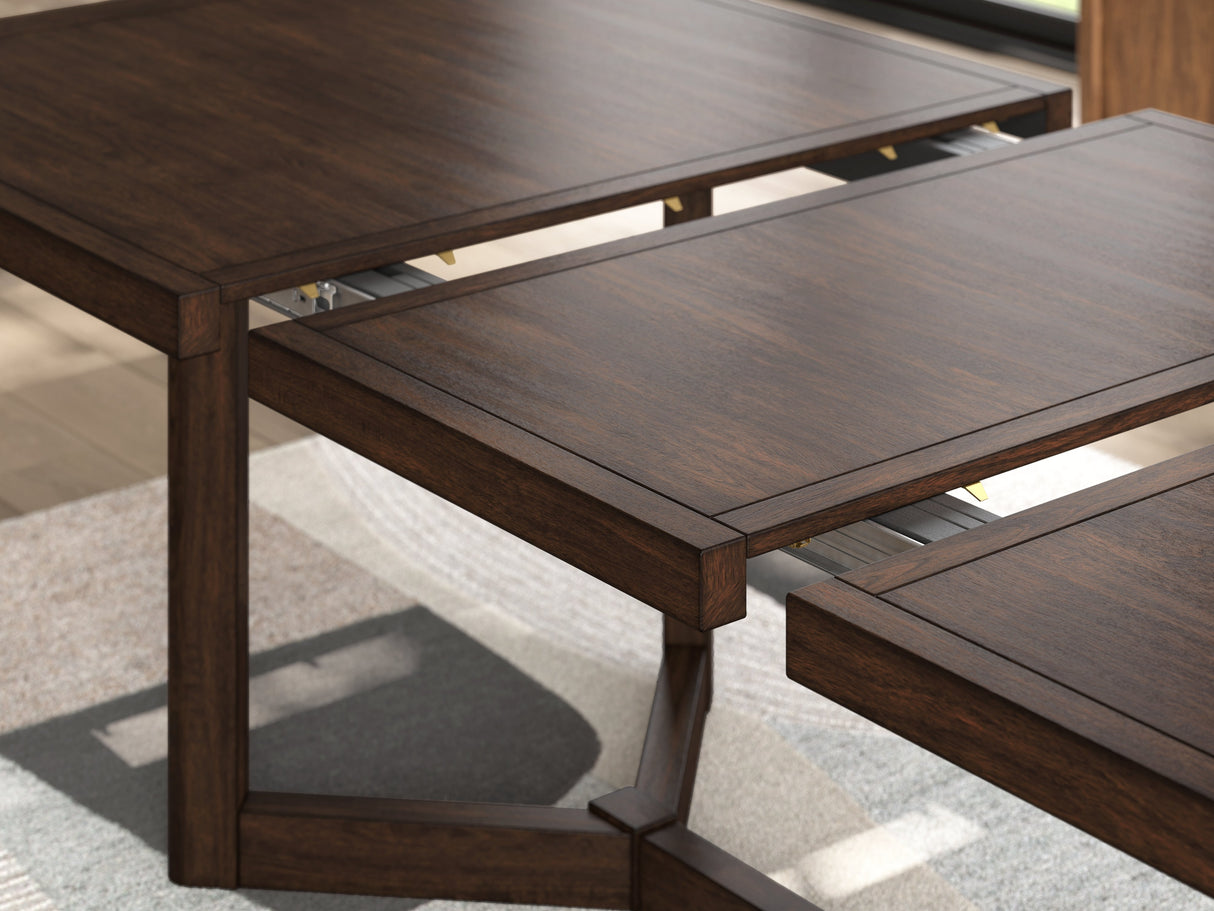 Dilenno Dark Brown 5-Piece Rectangular Dining Set by Ashley at Eve Furniture
