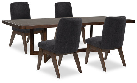 Dilenno Dark Brown 5-Piece Rectangular Dining Set by Ashley at Eve Furniture