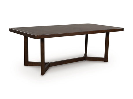 Dilenno Dark Brown 9-Piece Rectangular Dining Set by Ashley at Eve Furniture