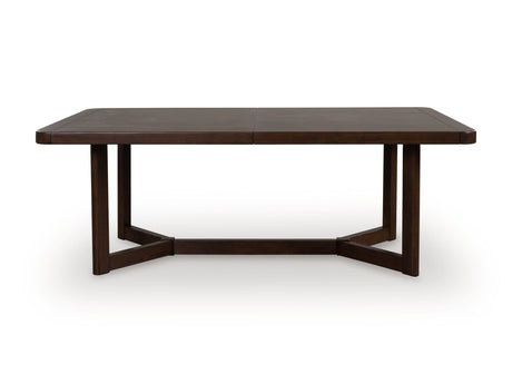 Dilenno Dark Brown 9-Piece Rectangular Dining Set by Ashley at Eve Furniture