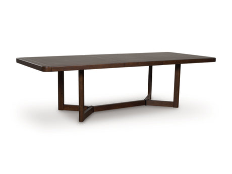 Dilenno Dark Brown 9-Piece Rectangular Dining Set by Ashley at Eve Furniture