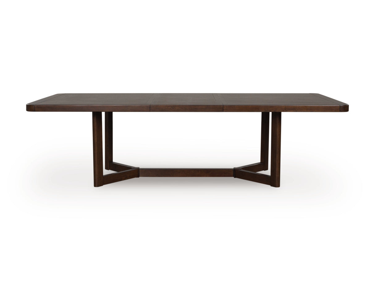 Dilenno Dark Brown 9-Piece Rectangular Dining Set by Ashley at Eve Furniture