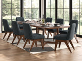 Dilenno Dark Brown 9-Piece Rectangular Dining Set by Ashley at Eve Furniture