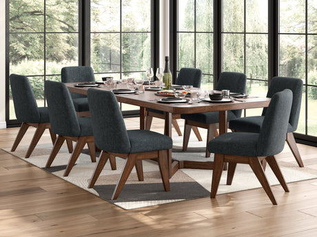 Dilenno Dark Brown 9-Piece Rectangular Dining Set by Ashley at Eve Furniture