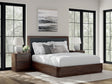 Dilenno Dark Brown California King Panel Bed with USB Ports by Ashley at Eve Furniture