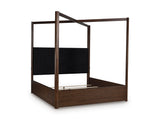 Dilenno Dark Brown Canopy Bedroom Set by Ashley at Eve Furniture