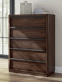 Dilenno Dark Brown 5 Drawer Chest of Drawers by Ashley at Eve Furniture