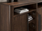 Dilenno Dark Brown Dining Server by Ashley at Eve Furniture