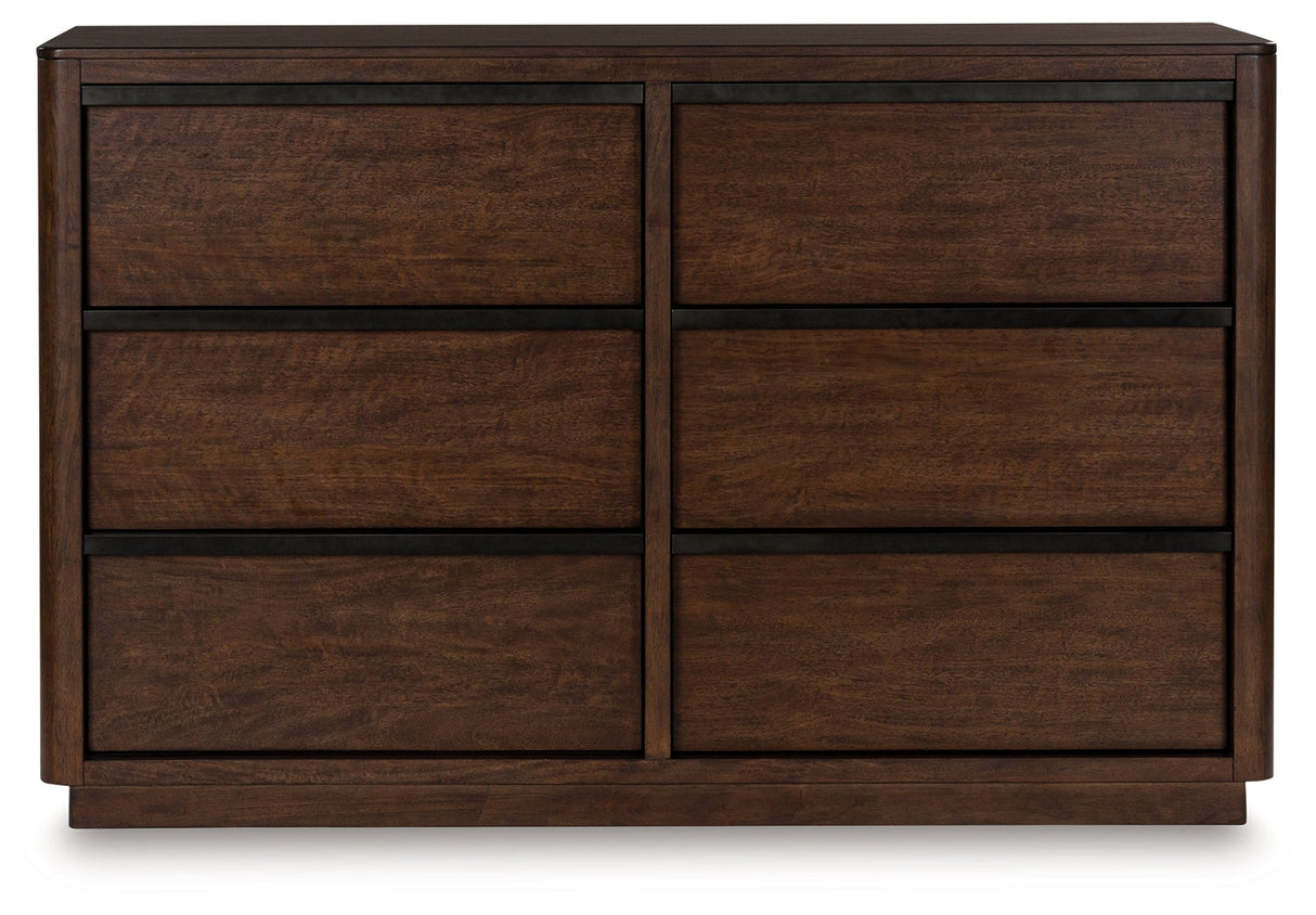 Dilenno Dark Brown 6 Drawer Dresser by Ashley at Eve Furniture