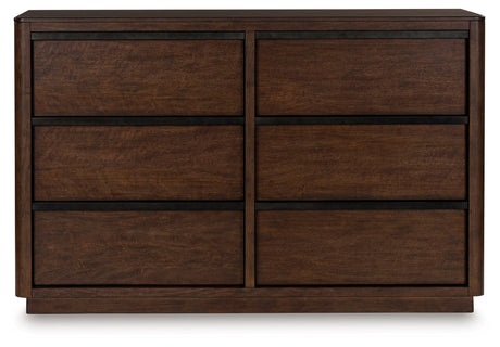 Dilenno Dark Brown 6 Drawer Dresser by Ashley at Eve Furniture