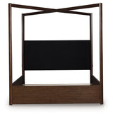 Dilenno Dark Brown King Canopy Bed by Ashley at Eve Furniture