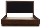 Dilenno Dark Brown King Panel Bed with USB Ports by Ashley at Eve Furniture