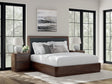 Dilenno Dark Brown King Panel Bed with USB Ports by Ashley at Eve Furniture