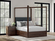Dilenno Dark Brown Queen Canopy Bed by Ashley at Eve Furniture