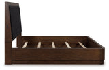 Dilenno Dark Brown Queen Panel Bed with USB Ports by Ashley at Eve Furniture