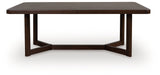 Dilenno Dark Brown Rectangular Dining Table by Ashley at Eve Furniture