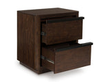 Dilenno Dark Brown Upholstered Panel Bedroom Set by Ashley at Eve Furniture