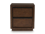 Dilenno Dark Brown Upholstered Panel Bedroom Set by Ashley at Eve Furniture