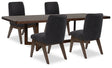 Dilenno Dark Brown 5-Piece Rectangular Dining Set by Ashley at Eve Furniture