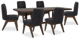 Dilenno Dark Brown 7-Piece Rectangular Dining Set by Ashley at Eve Furniture