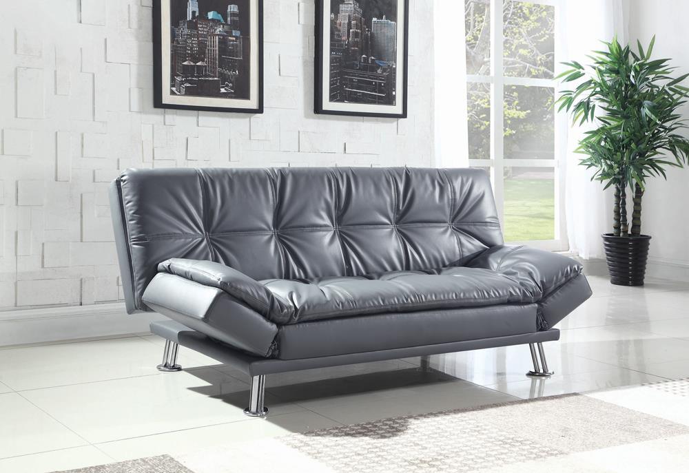 Dilleston Gray Tufted Back Upholstered Sofa Bed by Coaster at Eve Furniture