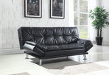 Dilleston Tufted Back Upholstered Sofa Bed Black