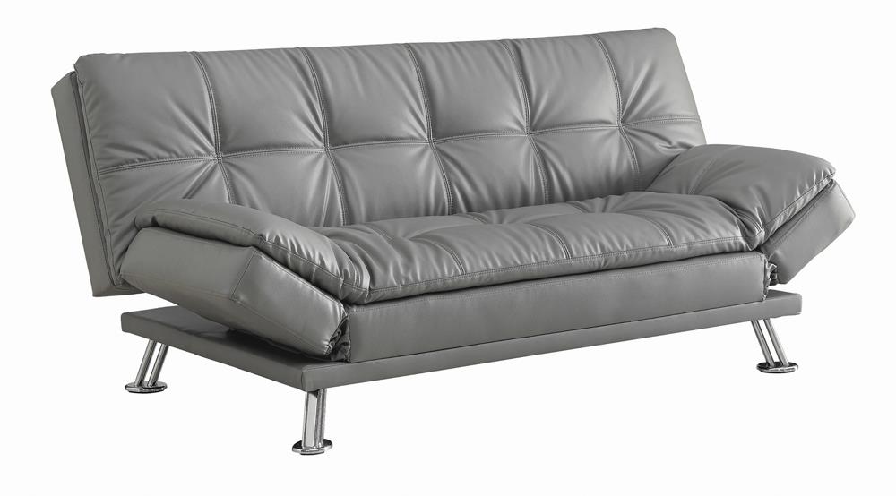 Dilleston Tufted Back Upholstered Sofa Bed Gray