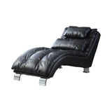 Dilleston Black Upholstered Chaise