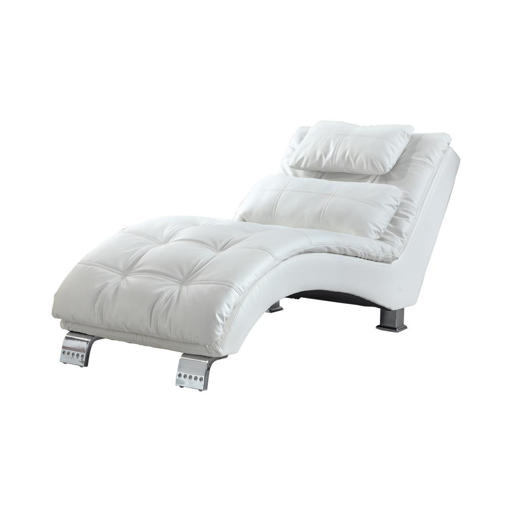 Dilleston White Upholstered Chaise