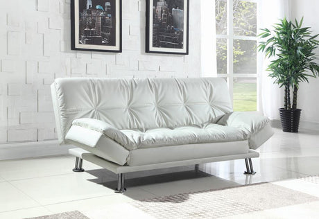 Dilleston White Tufted Back Upholstered Sofa Bed by Coaster at Eve Furniture
