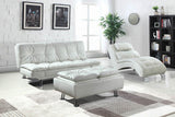 Dilleston White Tufted Back Upholstered Sofa Bed by Coaster at Eve Furniture