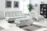 Dilleston White Tufted Back Upholstered Sofa Bed by Coaster at Eve Furniture
