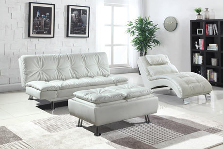 Dilleston White Tufted Back Upholstered Sofa Bed by Coaster at Eve Furniture