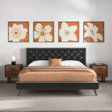 Dillon Grey Velvet Platform Bed (King Size) by Ashcroft Imports at Eve Furniture
