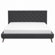 Dillon Grey Velvet Platform Bed (King Size) by Ashcroft Imports at Eve Furniture