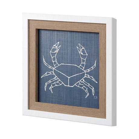 Dimegemess Crab I by Mercana Studio a Hand Embellished Textured Framed Art Print by Mercana at Eve Furniture