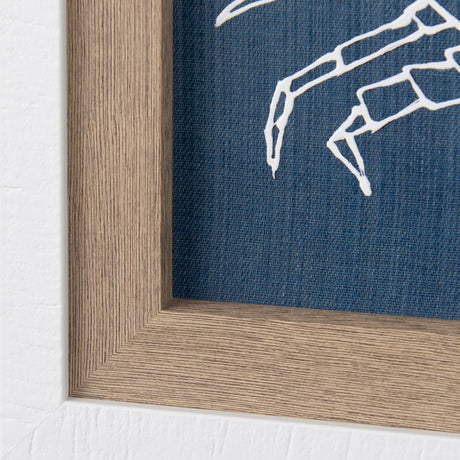 Dimegemess Crab I by Mercana Studio a Hand Embellished Textured Framed Art Print by Mercana at Eve Furniture