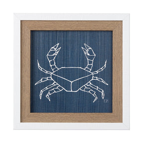 Dimegemess Crab I by Mercana Studio a Hand Embellished Textured Framed Art Print by Mercana at Eve Furniture