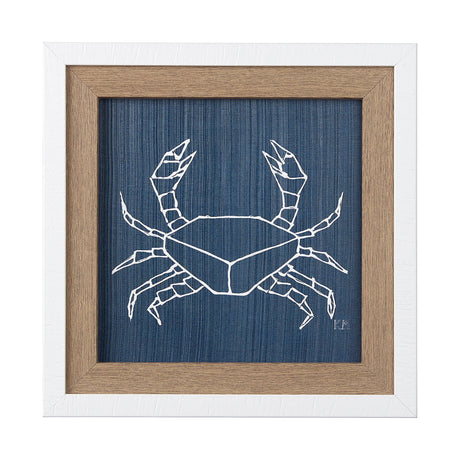 Dimegemess Crab I by Mercana Studio a Hand Embellished Textured Framed Art Print by Mercana at Eve Furniture