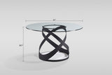 Dimi (Clear Glass/Black) Dining Room Set by New Era Innovations at Eve Furniture