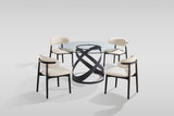 Dimi (Clear Glass/Black) Dining Room Set by New Era Innovations at Eve Furniture