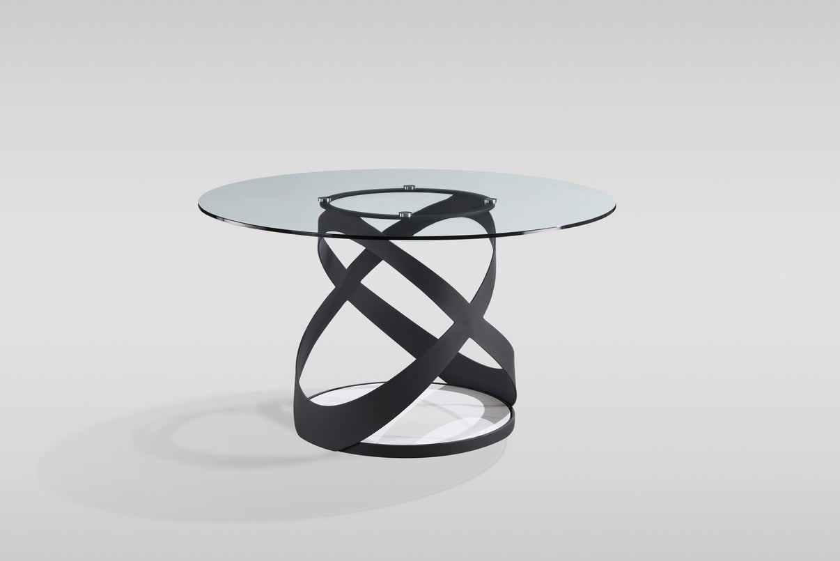 Dimi (Clear Glass/Black) Dining Room Set by New Era Innovations at Eve Furniture