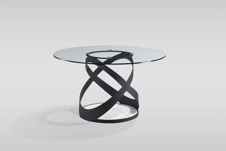 Dimi (Clear Glass/Black) Dining Room Set by New Era Innovations at Eve Furniture