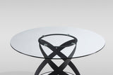 Dimi (Clear Glass/Black) Dining Room Set by New Era Innovations at Eve Furniture