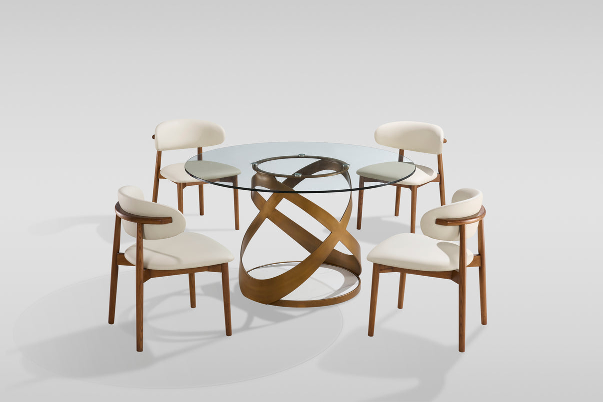 Dimi (Clear Glass/Bronze) Dining Room Set by New Era Innovations at Eve Furniture