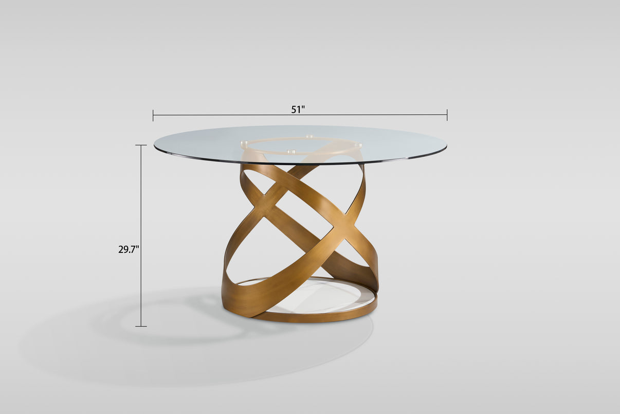 Dimi (Clear Glass/Bronze) Dining Room Set by New Era Innovations at Eve Furniture