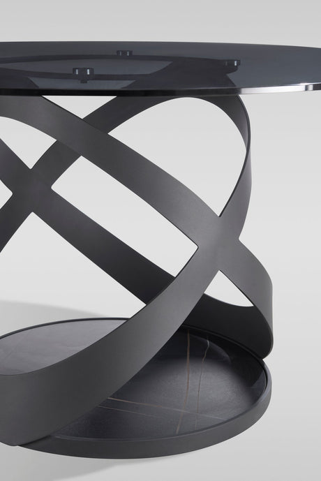 Dimi (Smoke Glass/Black) Dining Room Set by New Era Innovations at Eve Furniture