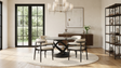 Dimi (Smoke Glass/Black) Dining Room Set by New Era Innovations at Eve Furniture