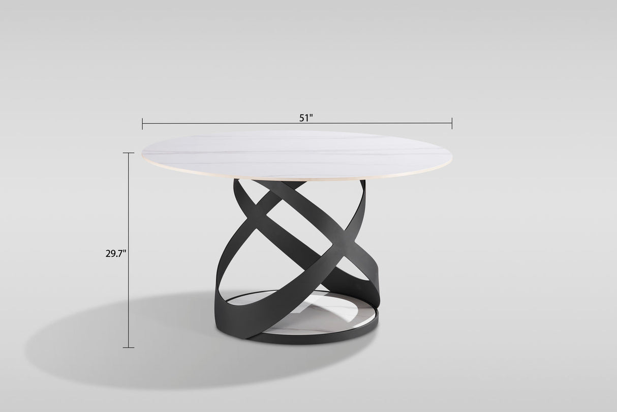 Dimi (WH/BK) 5-Piece Dining Room Set by New Era Innovations at Eve Furniture