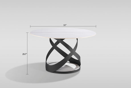 Dimi (WH/BK) 5-Piece Dining Room Set by New Era Innovations at Eve Furniture
